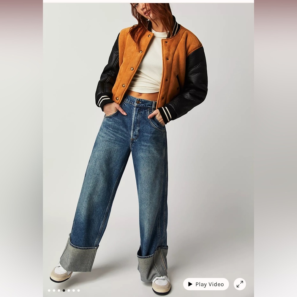 We the Free wide leg cuffed jeans, Size 31